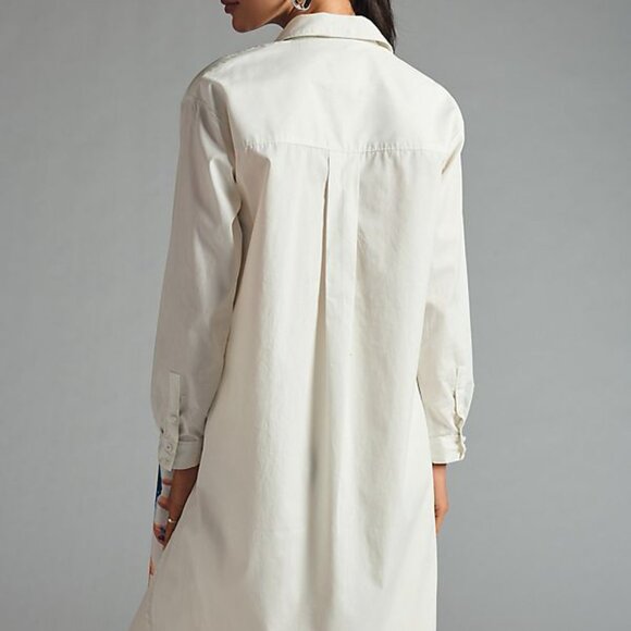 New Anthropologie Maeve Longline Buttondown Shirt dress size S NWT - Picture 2 of 5